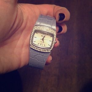 Relic genuine leather purple watch